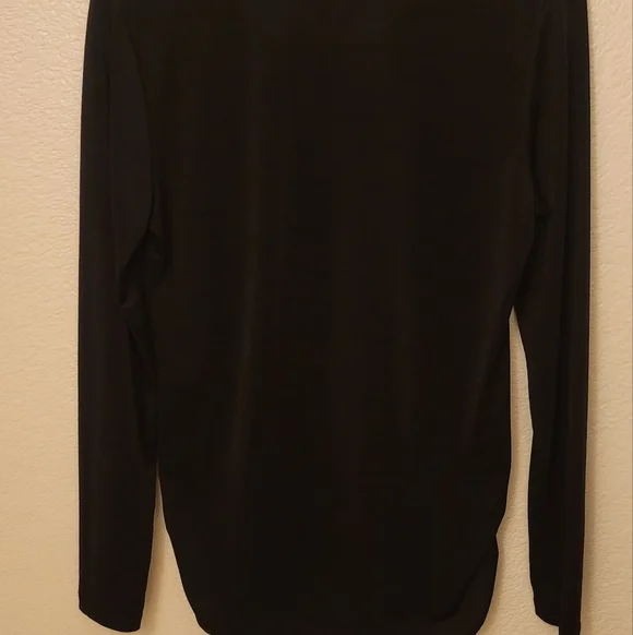 Danskin Long Sleeve Women's Size 12-14 Black Athletic Top - Picture 3 of 4